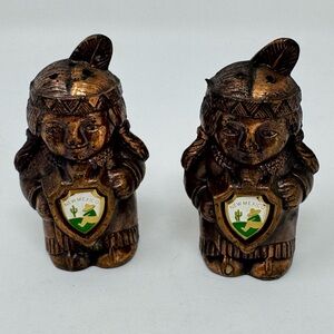 Vintage Native American Souvenir New Mexico Salt and Pepper Shakers
